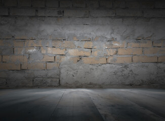 old interior with brick wall