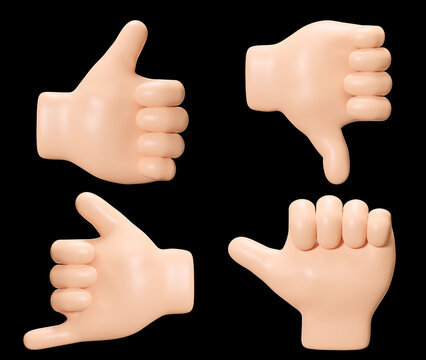 Thumb Up 3d Icon Set