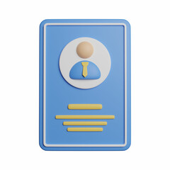 3d rendering illustration ID Card Photo HD