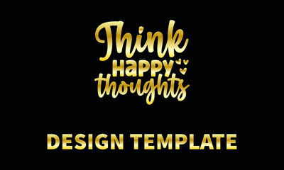 think happy thought1  vector logo monogram template