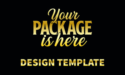your package is here1 vector logo monogram template