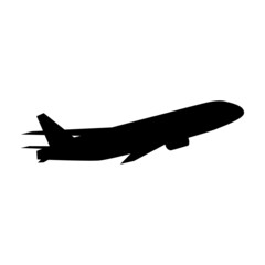 Plane taking off Silhouette illustration