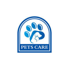 Obraz premium pets care logo , pets shop logo