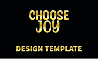 choose joy  vector logo monogram template