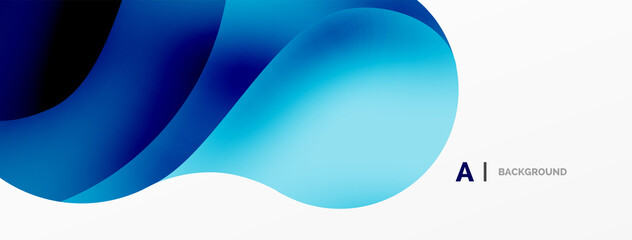 Geometric round shapes and circles abstract background. Wallpaper for concept of AI technology, blockchain, communication, 5G, science, business