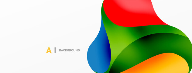 Geometric round shapes and circles abstract background. Wallpaper for concept of AI technology, blockchain, communication, 5G, science, business