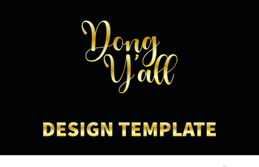 dong you all vector logo monogram template