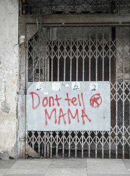 Vandalism at the street of Bogor, Indonesia