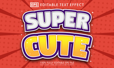 Fototapeta premium Super cute editable text effect