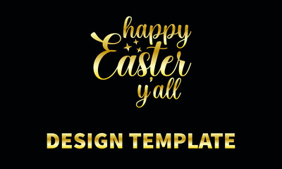 happy easter you all vector logo template