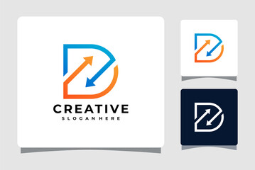 Letter D Arrow Logo Template Design Inspiration