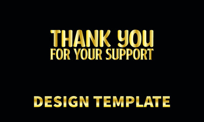 thank you  for your suport  vector logo monogram template