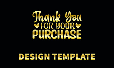  thank you for your purchase vector logo monogram template