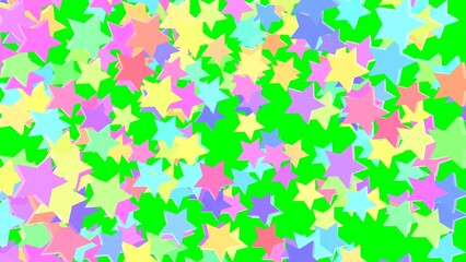 星 VJ ポップ パステルカラー カラフル グリーンバック [別Verあり]