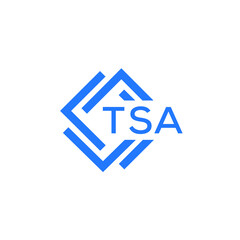 Obraz premium TSA technology letter logo design on white background. TSA creative initials technology letter logo concept. TSA technology letter design.