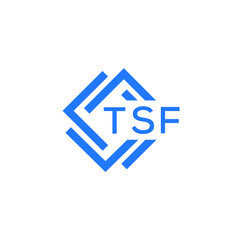 TSF technology letter logo design on white  background. TSF creative initials technology letter logo concept. TSF technology letter design.