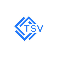 TSV technology letter logo design on white  background. TSV creative initials technology letter logo concept. TSV technology letter design.