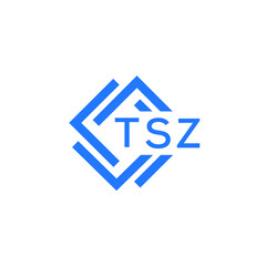 TSZ technology letter logo design on white  background. TSZ creative initials technology letter logo concept. TSZ technology letter design.