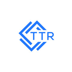 TTR technology letter logo design on white  background. TTR creative initials technology letter logo concept. TTR technology letter design.
