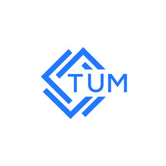 TUM technology letter logo design on white  background. TUM creative initials technology letter logo concept. TUM technology letter design.

