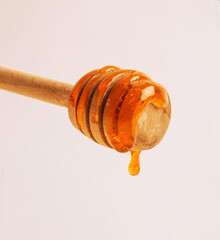 Close up texture of honey dripping.