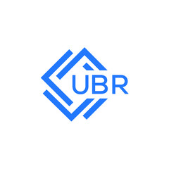 UBR technology letter logo design on white  background. UBR creative initials technology letter logo concept. UBR technology letter design.