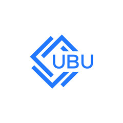 UBU technology letter logo design on white  background. UBU creative initials technology letter logo concept. UBU technology letter design.