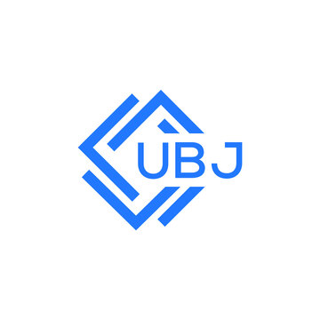 UBJ technology letter logo design on white  background. UBJ creative initials technology letter logo concept. UBJ technology letter design.