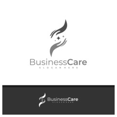 Care logo design vector, Creative Hand logo concepts template illustration.
