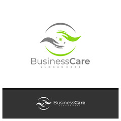 Care logo design vector, Creative Hand logo concepts template illustration.