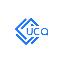 UCQ technology letter logo design on white  background. UCQ creative initials technology letter logo concept. UCQ technology letter design.
