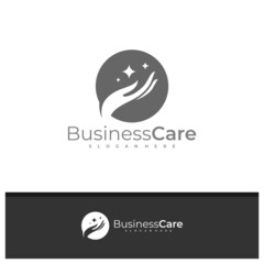 Care logo design vector, Creative Hand logo concepts template illustration.