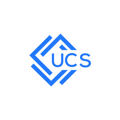 UCS technology letter logo design on white  background. UCS creative initials technology letter logo concept. UCS technology letter design.