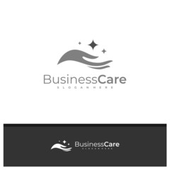 Care logo design vector, Creative Hand logo concepts template illustration.