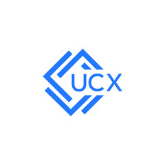 UCX technology letter logo design on white  background. UCX creative initials technology letter logo concept. UCX technology letter design.