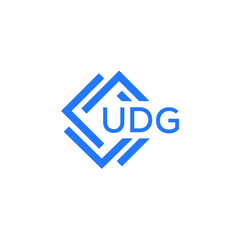 UDG technology letter logo design on white  background. UDG creative initials technology letter logo concept. UDG technology letter design.