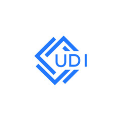 UDI technology letter logo design on white  background. UDI creative initials technology letter logo concept. UDI technology letter design.