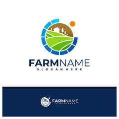 Farm logo design vector, Creative Farm logo concepts template illustration.