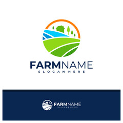 Farm logo design vector, Creative Farm logo concepts template illustration.