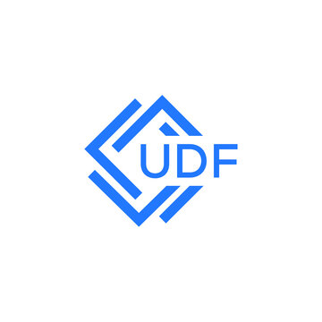 UDF technology letter logo design on white  background. UDF creative initials technology letter logo concept. UDF technology letter design.