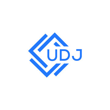 UDJ technology letter logo design on white  background. UDJ creative initials technology letter logo concept. UDJ technology letter design.