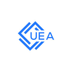 UEA technology letter logo design on white  background. UEA creative initials technology letter logo concept. UEA technology letter design.
