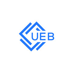 UEB technology letter logo design on white  background. UEB creative initials technology letter logo concept. UEB technology letter design.
