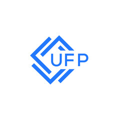 UFP technology letter logo design on white  background. UFP creative initials technology letter logo concept. UFP technology letter design.

