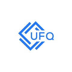 UFQ technology letter logo design on white  background. UFQ creative initials technology letter logo concept. UFQ technology letter design.
