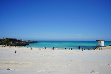 fascinating seascape with clear bluish water