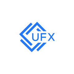 UFX technology letter logo design on white  background. UFX creative initials technology letter logo concept. UFX technology letter design.
