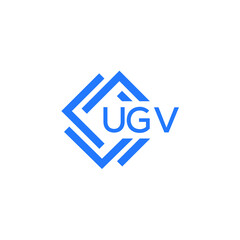 UGV technology letter logo design on white  background. UGV creative initials technology letter logo concept. UGV technology letter design.
