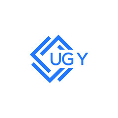 UGY technology letter logo design on white  background. UGY creative initials technology letter logo concept. UGY technology letter design.
