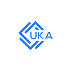 UKA technology letter logo design on white  background. UKA creative initials technology letter logo concept. UKA technology letter design.
